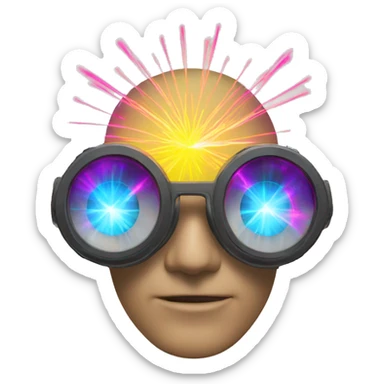 Rave light show lasers sticker