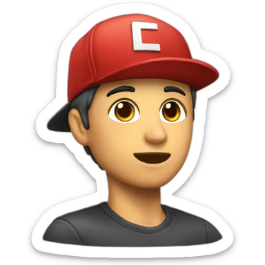 Piel clara y la gorra dice OAGRD sticker