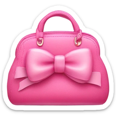 cute pink purse with pink bow sticker