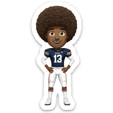Bert auburn the Texas kicker with an Afro  sticker
