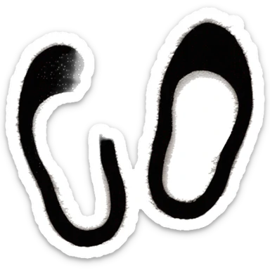 pair of shoe prints in the dirt sticker