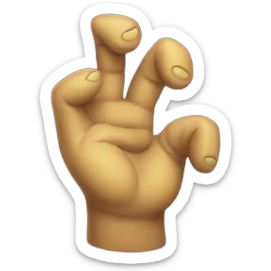 Three fingered thanos sticker