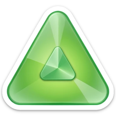 All solid Light green triangle play button  sticker