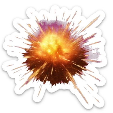 explosion with glitters sticker