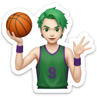 joker spinning ball on finger sticker