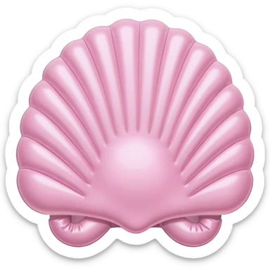 vintage rococo pale pink inflatable puffy shell phone sticker