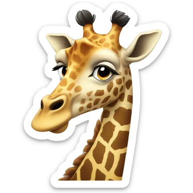 A Giraffe smirking  sticker