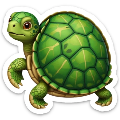 a confused turtle  sticker