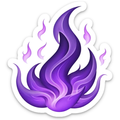 Wicked purple flames sticker