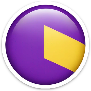 Intersex pride flag with yellow background and purple circle in the middle  sticker
