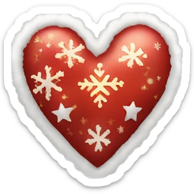 A Christmas themed heart  sticker