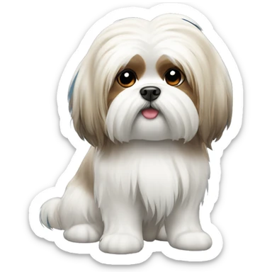 Long haired shi tzu sticker