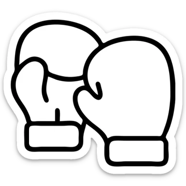 boxing gloves icon sticker