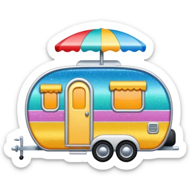 glitter caravan sticker