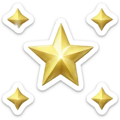 Black diamond star sticker