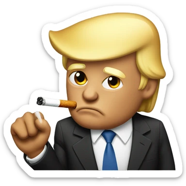 Donald Trump smoking  sticker