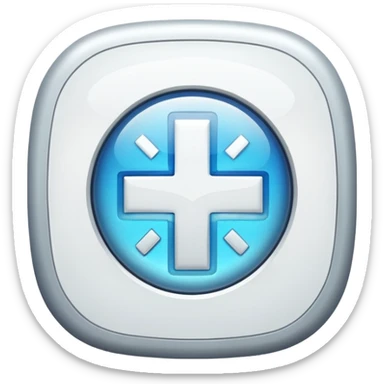 glitter white symbol of hospital sticker