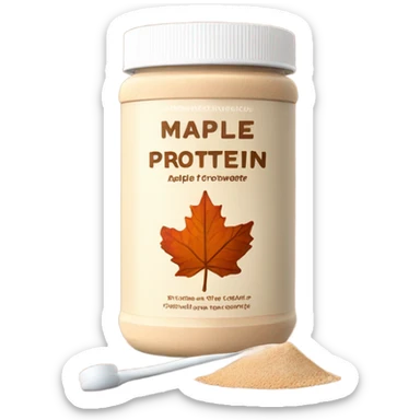 protein powder maple flavour sticker