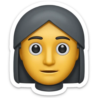 Single dark-gray Roman sanpietrino emoji, minimal and rounded sticker