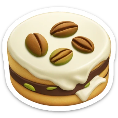 Emoji de un alfajor de crema de pistachos sticker