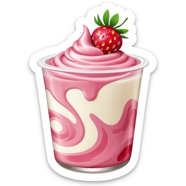  Strawberry Yogurt sticker