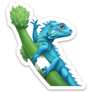 Blue iguana  sticker