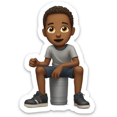 kid doing the gritty sticker