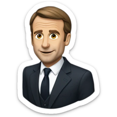Macron qui embrasse Castex sticker