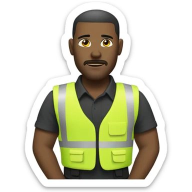 man standing with stab vest  sticker