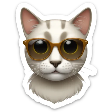 Cat with sunglasses sticker