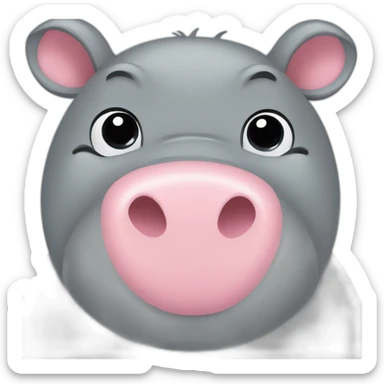 Bébé hippopotame sticker