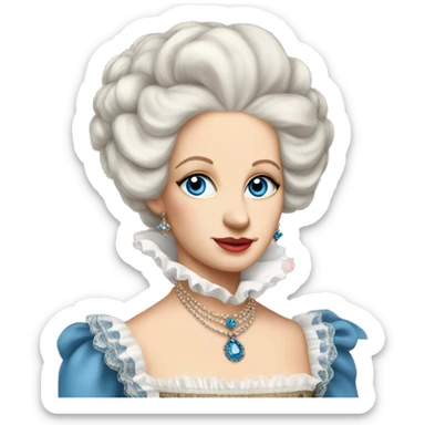 marie Antoinette with blue eyes sticker