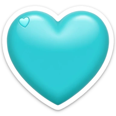 Tiffany blue heart  sticker