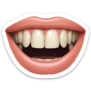 Gap tooth smile sticker