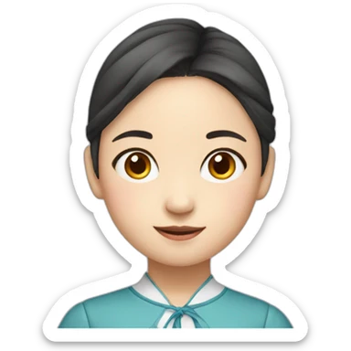 Chinese primary school girl sticker