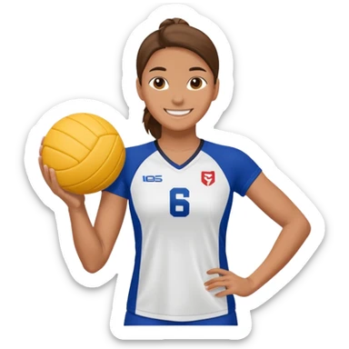 volleyball player sticker