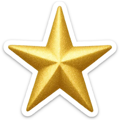Glittery gold Star of Bethlehem sticker