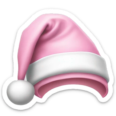 light pink santa hat sticker