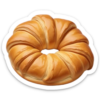Croissant on a pale purple napkin sticker