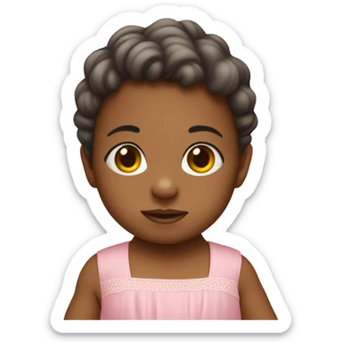 baby wearing a pink dress sticker