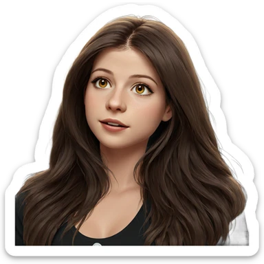 realistic portrait of girl sticker