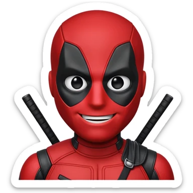 Deadpool solo la cara como emoji  sticker
