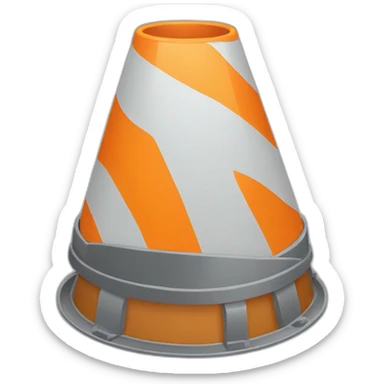cone chantier sticker