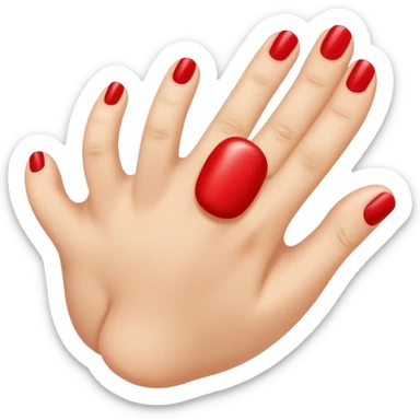 A red toenail sticker