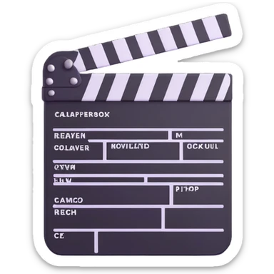 movie clapperboard sticker
