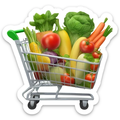 grocery shopping sticker