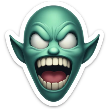 Evil wisp big mouth sticker