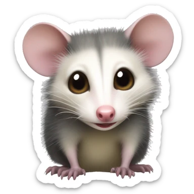 The Virginia opossum showing full body  sticker
