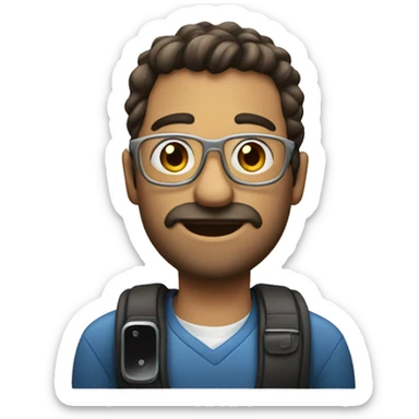 homem tirando uma foto com o celular sticker