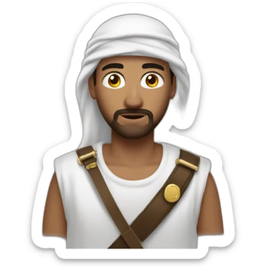 Scammer in an arabian armband sticker